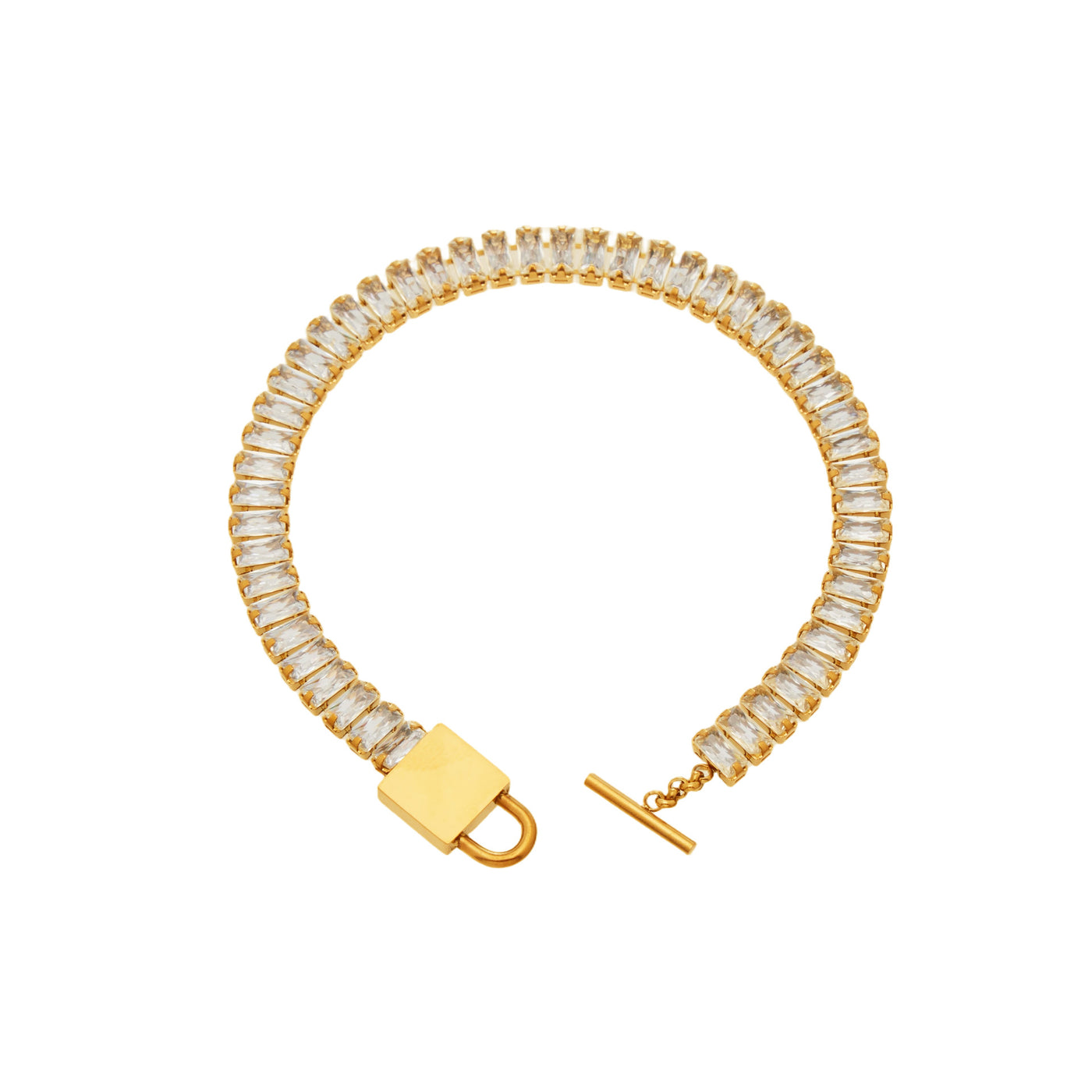 316L Stainless Steel 18K PVD Gold Simple Lock Bracelet made with 316L stainless steel and 18K PVD gold finish for wholesale jewelry buyers - image 5