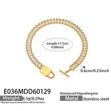 316L Stainless Steel 18K PVD Gold Simple Lock Bracelet made with 316L stainless steel and 18K PVD gold finish for wholesale jewelry buyers - image 6