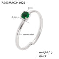 Size 7 / Steel Green Zircon