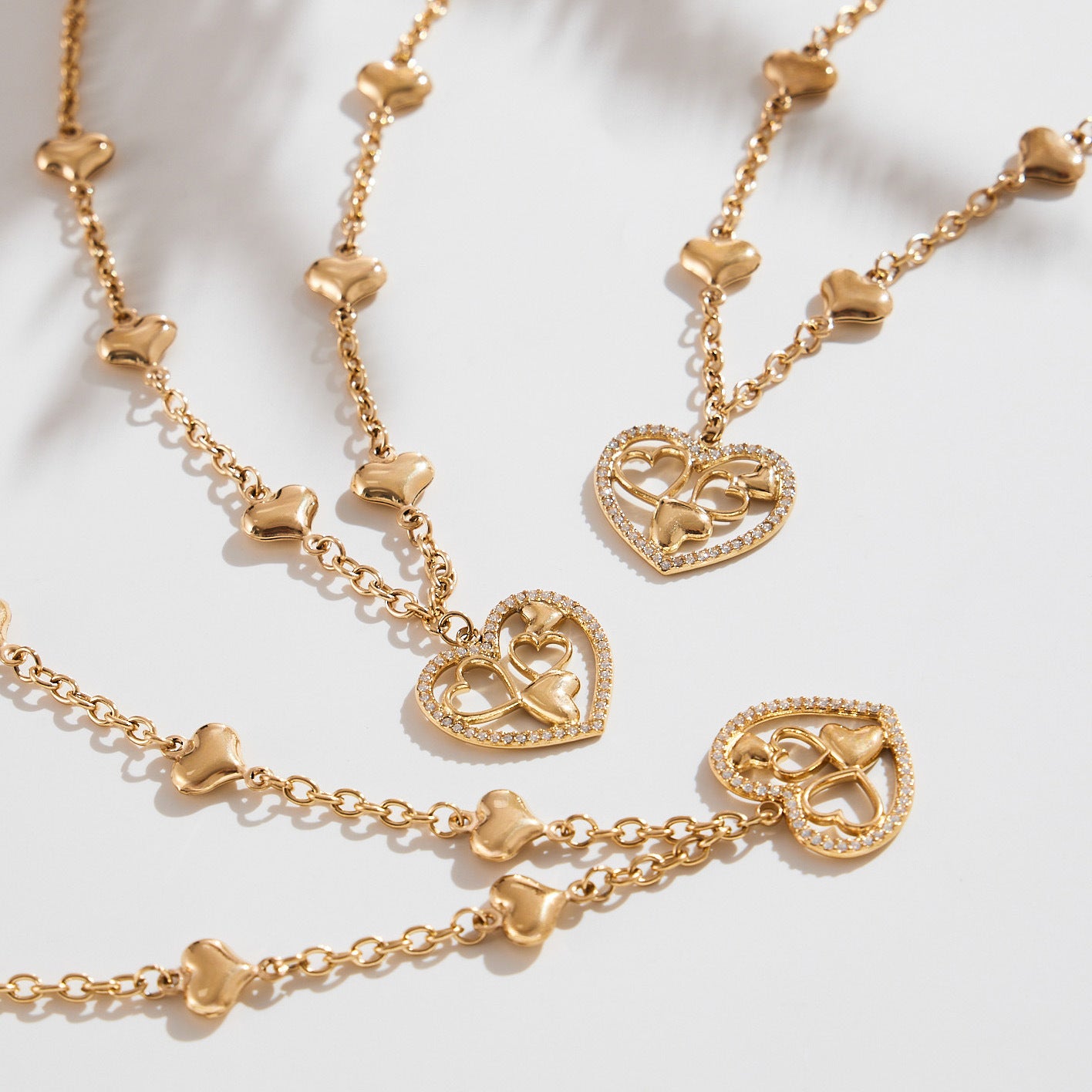 316L Stainless Steel Sparkling 5A Zircon Large Cut-Out Heart Pendant Necklace - Image 2