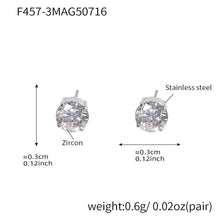 316L stainless steel Sparkling 5A Zircon Minimalist Claw-Set Ear Studs color option display for wholesale earrings buyers
