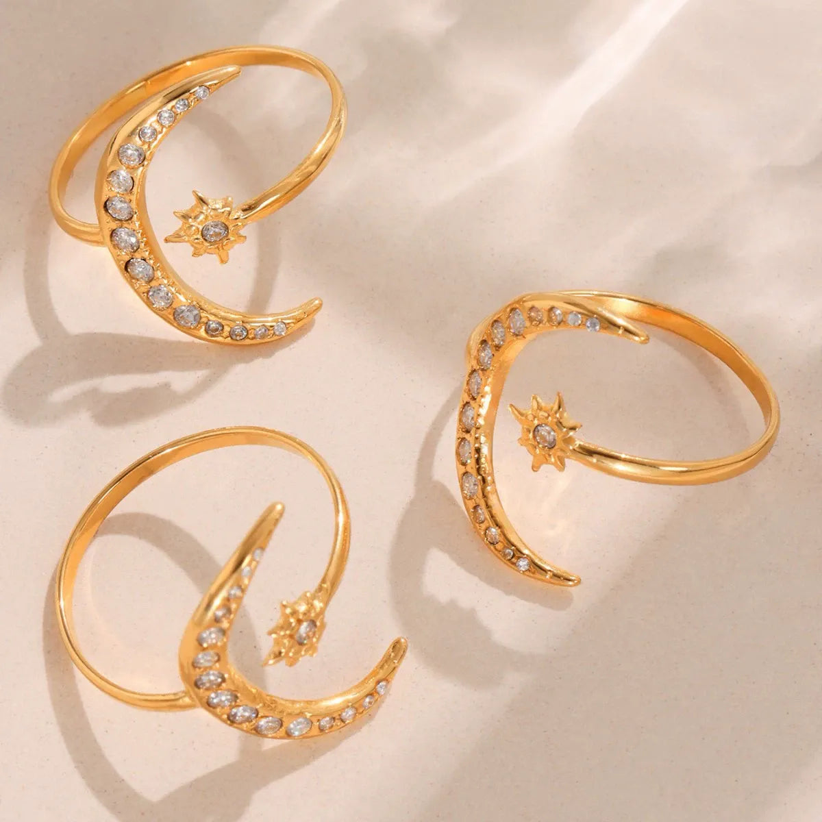316L Stainless Steel Sparkling Celestial Zirconia Ring - Image 4