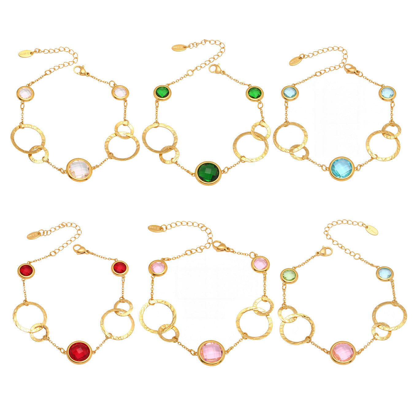 316L Stainless Steel Sparkling Czech Glass Round Bracelet - Image 12