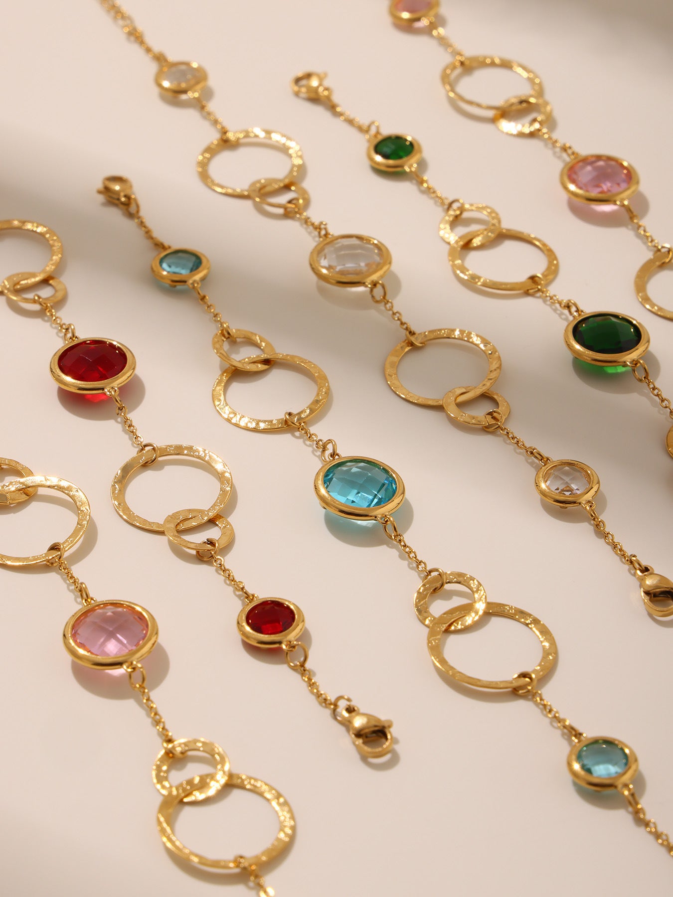 316L Stainless Steel Sparkling Czech Glass Round Bracelet - Image 16