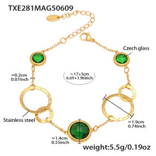 316L Stainless Steel Sparkling Czech Glass Round Bracelet - Image 5