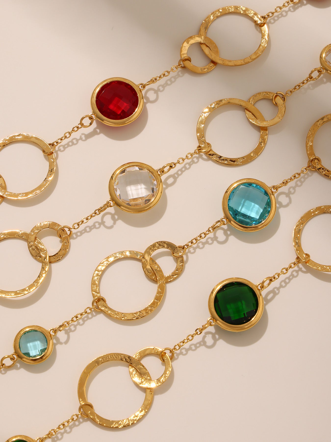 316L Stainless Steel Sparkling Czech Glass Round Bracelet - Image 9