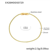 316L Stainless Steel Sparkling Pave Zircon Tennis Bracelet - Image 16
