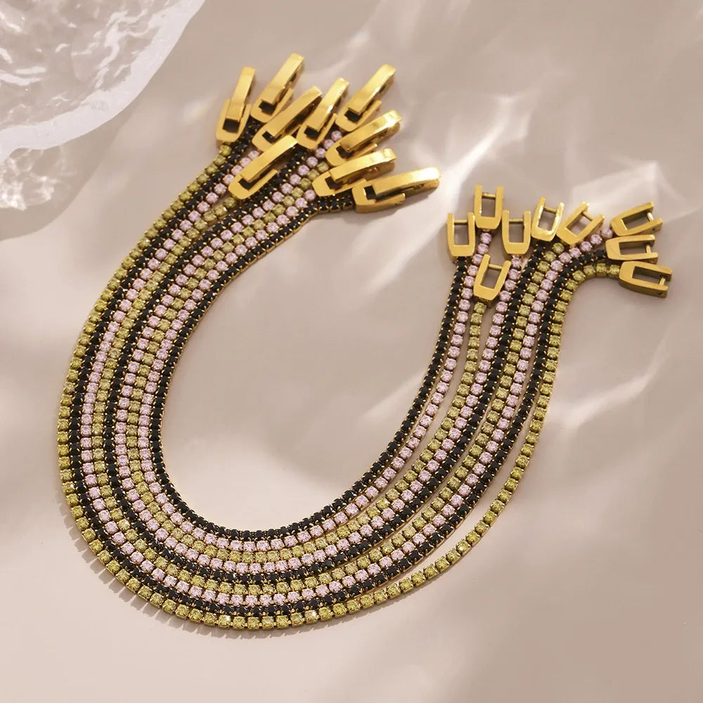 316L Stainless Steel Sparkling Pave Zircon Tennis Bracelet - Image 2