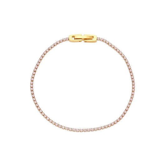 316L Stainless Steel Sparkling Pave Zircon Tennis Bracelet - Image 5