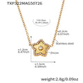 Gold / Five-Pointed Star Necklace 40+5cm