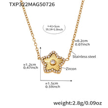 316L Stainless Steel Sparkling Zircon Pavé Four-Leaf Clover & Star Jewelry Collection - Image 8
