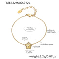 Gold / Five-Pointed Star Bracelet 16+5cm