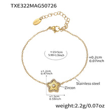316L Stainless Steel Sparkling Zircon Pavé Four-Leaf Clover & Star Jewelry Collection - Image 9