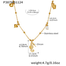 316L Stainless Steel Sparkling Zirconia Bell & Daisy Charm Necklace - Image 9