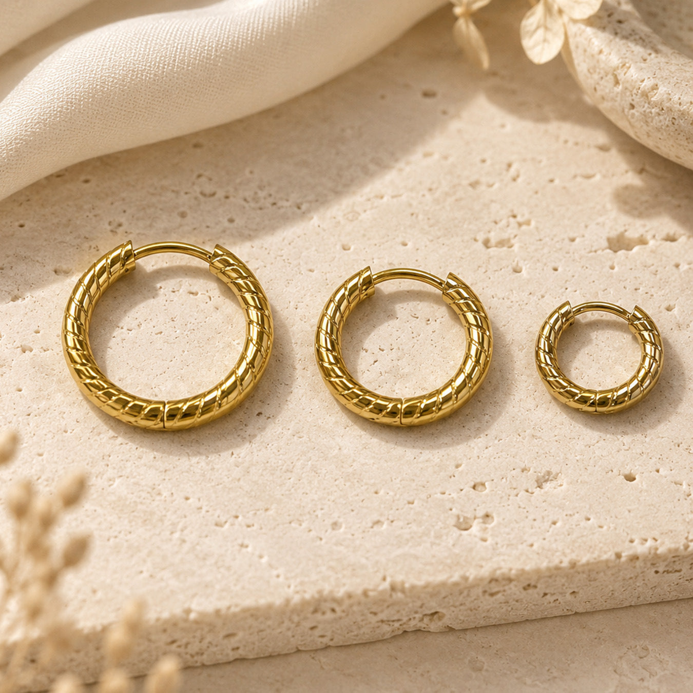 Elegant 316L Stainless Steel Spiral Earrings