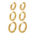 316L Stainless Steel 18K PVD Gold Spiral Earrings
