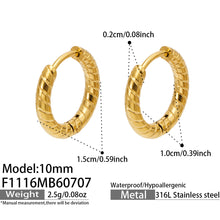 316L Stainless Steel 18K PVD Gold Spiral Earrings made with 316L stainless steel and 18K PVD gold finish for wholesale jewelry buyers - image 5