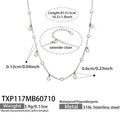 TXP117 Silver Round Zircon Station Necklace 41.5+5cm