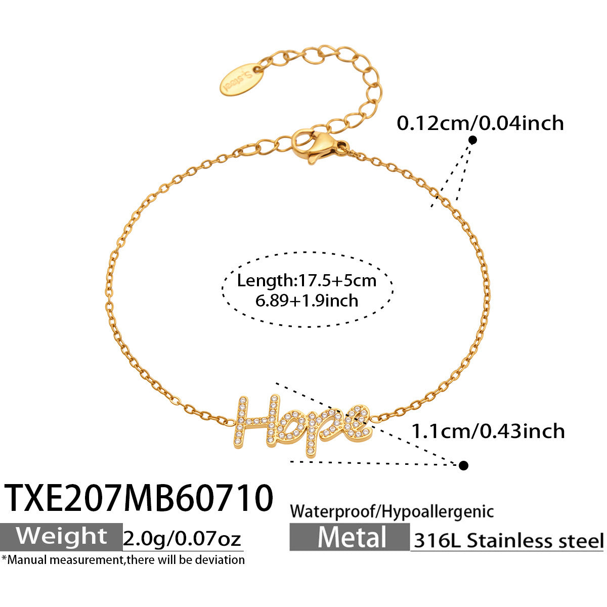 316L Stainless Steel 18K PVD Gold Star Moon Lightning Charm Bracelet made with 316L stainless steel and 18K PVD gold finish for wholesale jewelry buyers - image 8