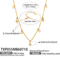 TXP055 Gold Celestial Charm Necklace 42.5+5cm