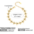 Bracelet / Blue Zircon Starfish Gold / 5cm