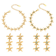 304 Stainless Steel 18K PVD Gold Starfish Earrings and Bracelet Set made with 304 Stainless Steel and 18K PVD gold finish for wholesale jewelry buyers - image 5