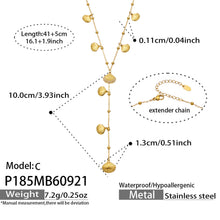 316L Stainless Steel 18K PVD Gold Starfish Y Necklace made with 316L stainless steel and 18K PVD gold finish for wholesale jewelry buyers - image 8