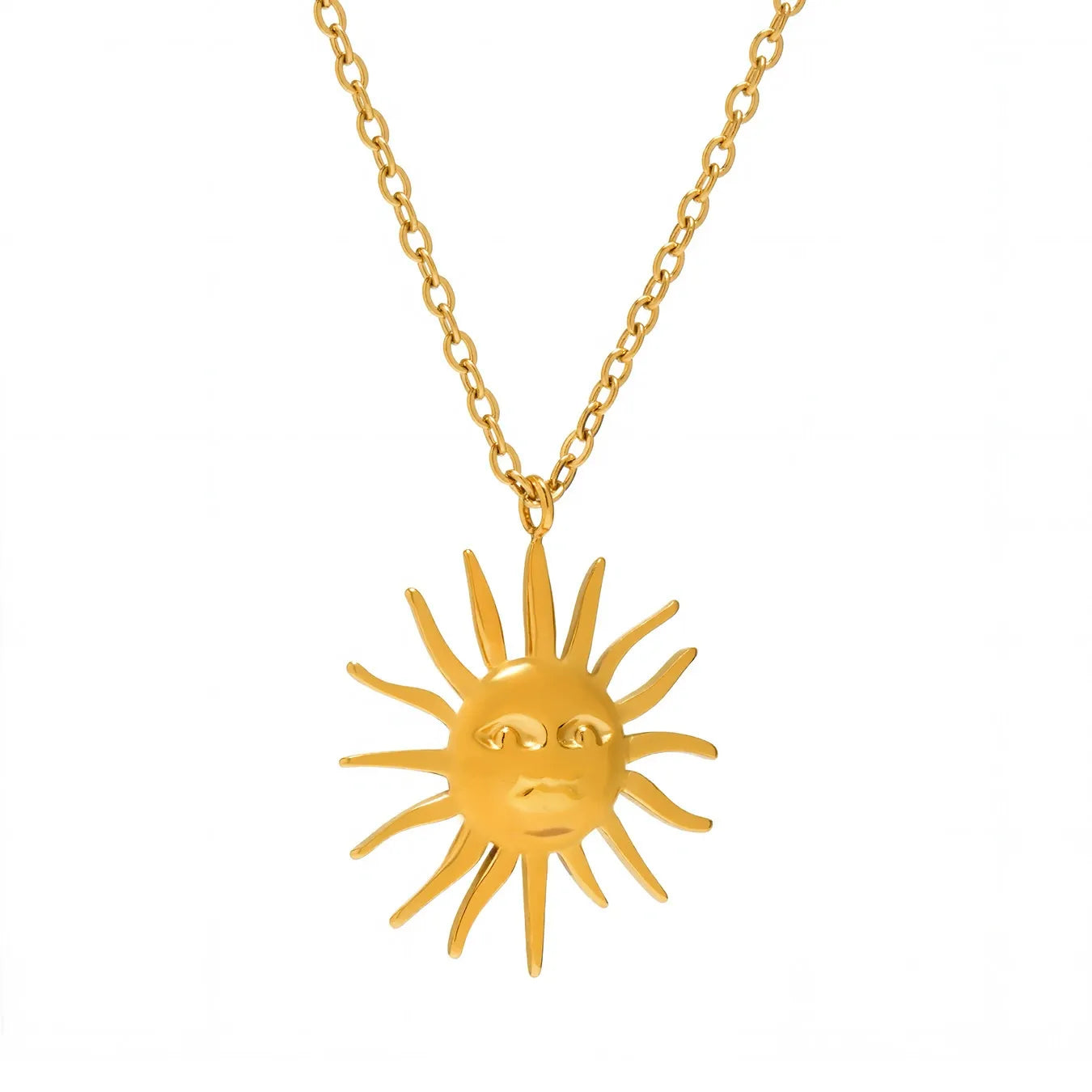 316L Stainless Steel Sun Goddess Medallion Necklace - Image 4