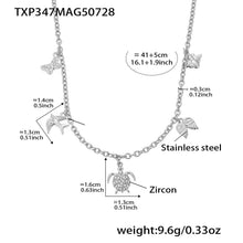 316L Stainless Steel Super Shiny 5A Zircon Heart Flower Necklace & Bracelet - Image 11