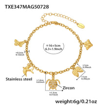 316L Stainless Steel Super Shiny 5A Zircon Heart Flower Necklace & Bracelet - Image 12