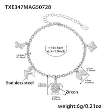 316L Stainless Steel Super Shiny 5A Zircon Heart Flower Necklace & Bracelet - Image 13