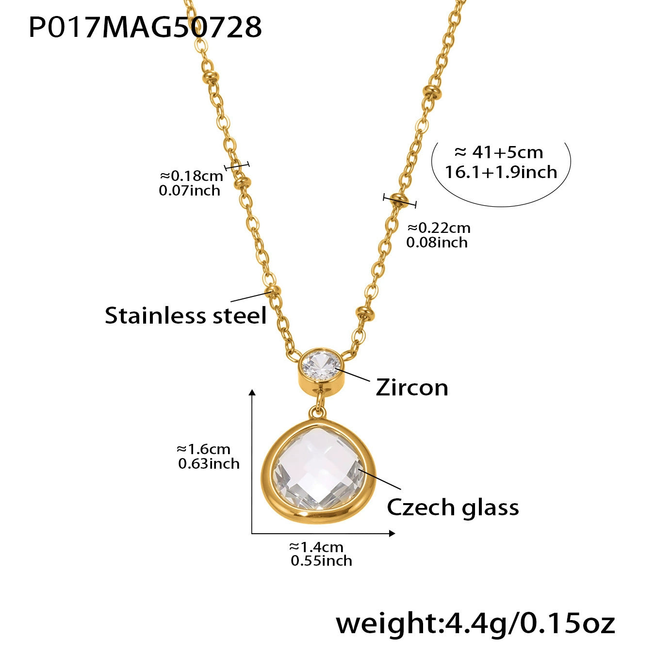 316L Stainless Steel Super Shiny 5A Zircon Heart Flower Necklace & Bracelet - Image 14