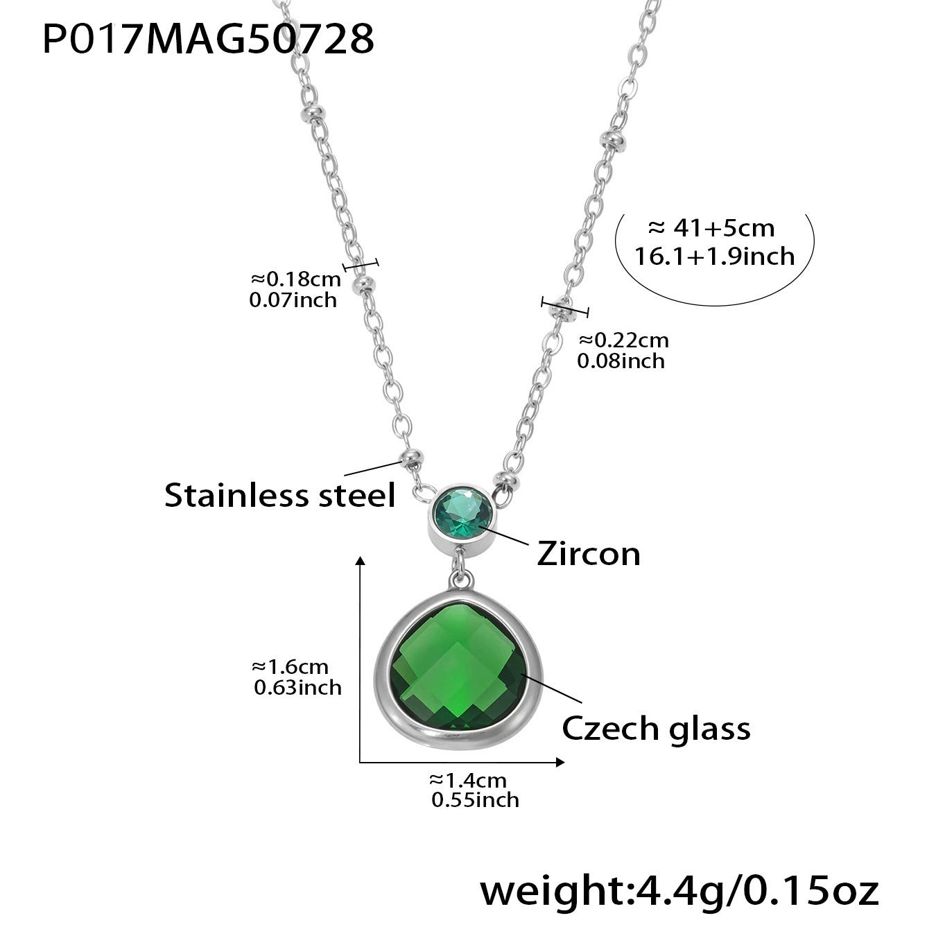316L Stainless Steel Super Shiny 5A Zircon Heart Flower Necklace & Bracelet - Image 17
