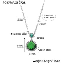 316L Stainless Steel Super Shiny 5A Zircon Heart Flower Necklace & Bracelet - Image 17