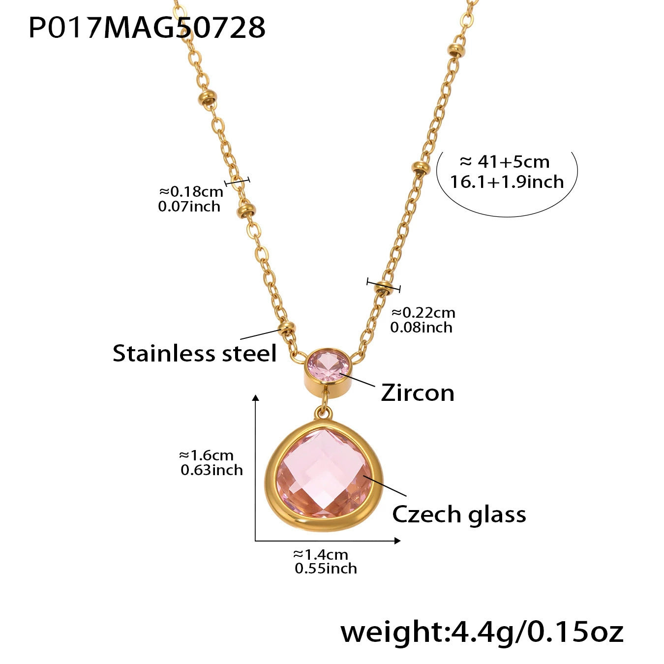 316L Stainless Steel Super Shiny 5A Zircon Heart Flower Necklace & Bracelet - Image 20