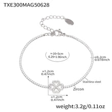 316L Stainless Steel Super Sparkling Zircon Heart Lucky Four-Leaf Clover Necklace Bracelet & Earrings Set - Image 4