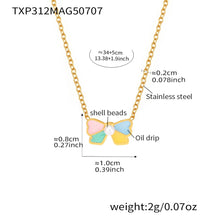 316L Stainless Steel Sweet Bow Shell Pearl Enamel Jewelry Collection - Image 5