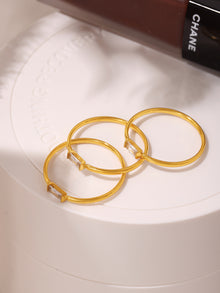 316L Stainless Steel Tarnish-Free 5A Zircon Rectangular Thin Band Ring - Image 1