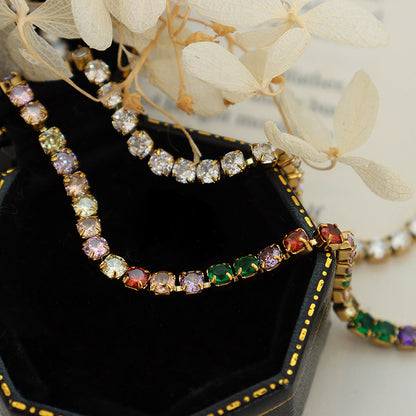 316L Stainless Steel Tarnish-Free Colorful Zircon Bracelet - Image 10