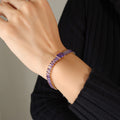 Purple Zircon / Adjustable 15-20cm Bracelet