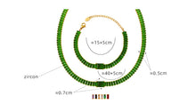 316L Stainless Steel Tarnish-Free Pavé Zircon Dainty Necklace & Bracelet Set - Image 5