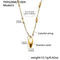 TXP428 – Small Gold Teardrop Pendant Necklace 52+5cm