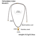 TXP428 – Small Gold Teardrop Pendant Necklace 90cm