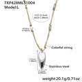 TXP428 – Large Silver Teardrop Pendant Necklace 52+5cm