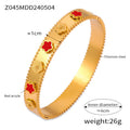 Gold / Red Floral