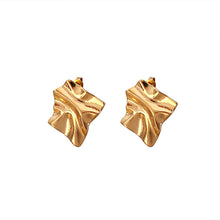 316L Stainless Steel Textured Irregular Minimalist Drop Earrings - Irregular Textured Detail 7