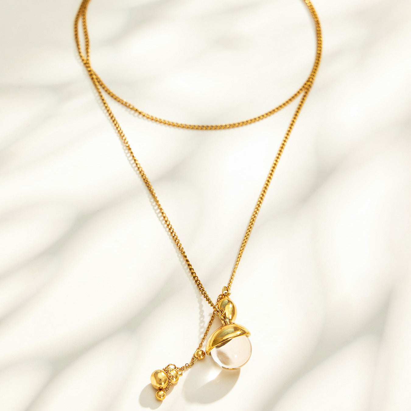 316L Stainless Steel 18K PVD Gold Tiger Eye Necklace made with 316L stainless steel and 18K PVD gold finish for wholesale jewelry buyers - image 15