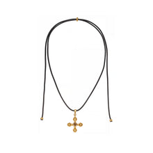 316L Stainless Steel Tiger's Eye Cross Lariat Necklace