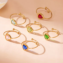 316L Stainless Steel 18K PVD Gold Triangle Glass Ring made with 316L stainless steel and 18K PVD gold finish for wholesale jewelry buyers - image 15