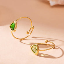 316L Stainless Steel 18K PVD Gold Triangle Glass Ring made with 316L stainless steel and 18K PVD gold finish for wholesale jewelry buyers - image 17